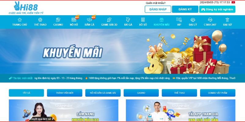 Ưu đãi nạp đầu Hi88 cho thành viên mới